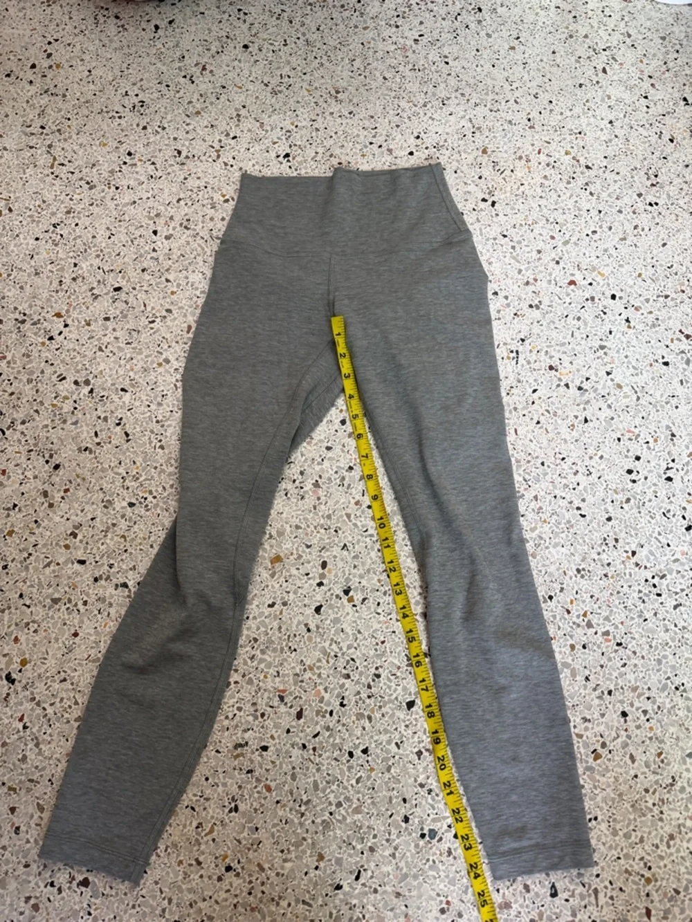 Lululemon align high rise pants 25” Heathered gray grey sage 4 leggings